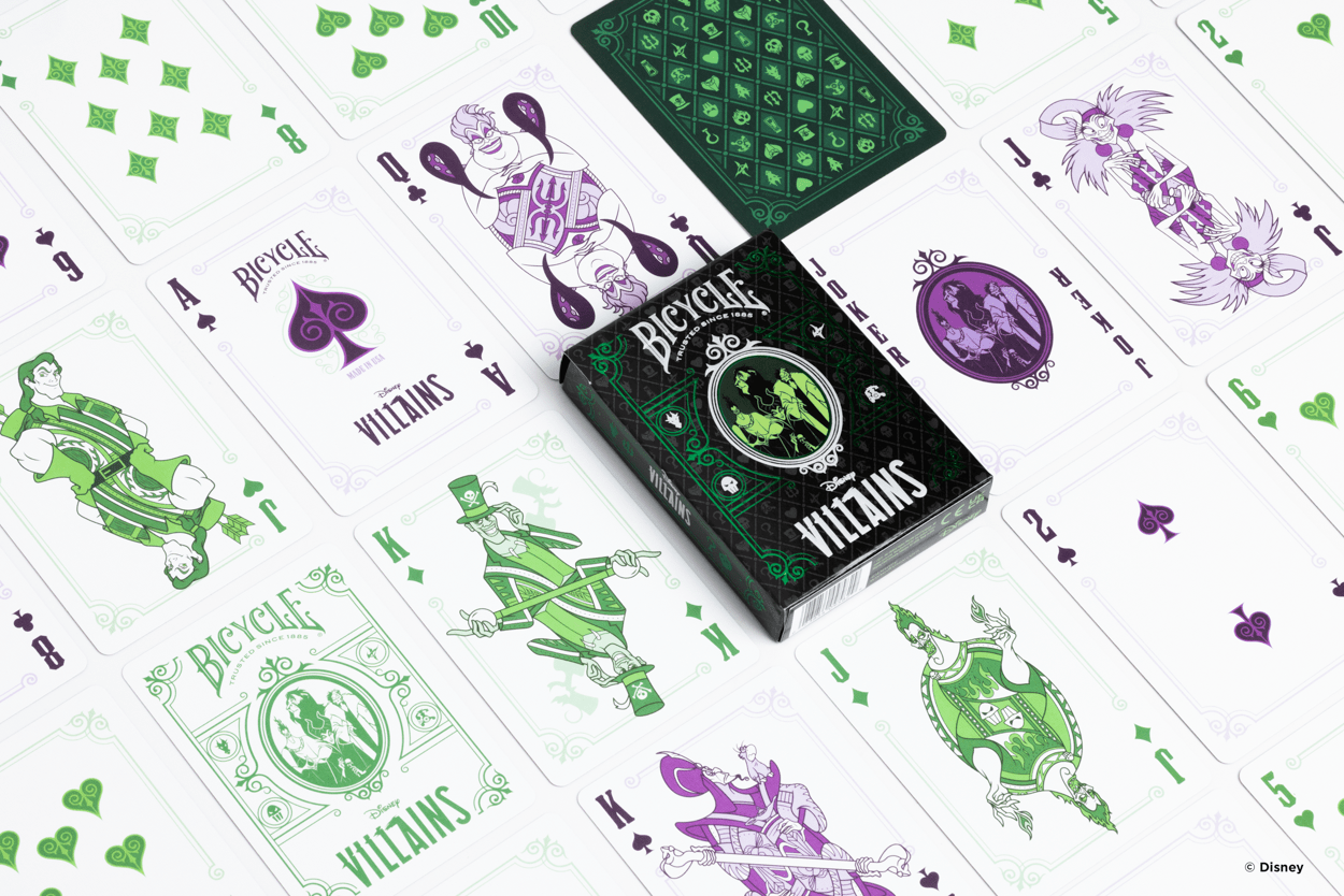 Disney Villains Green Playing Cards