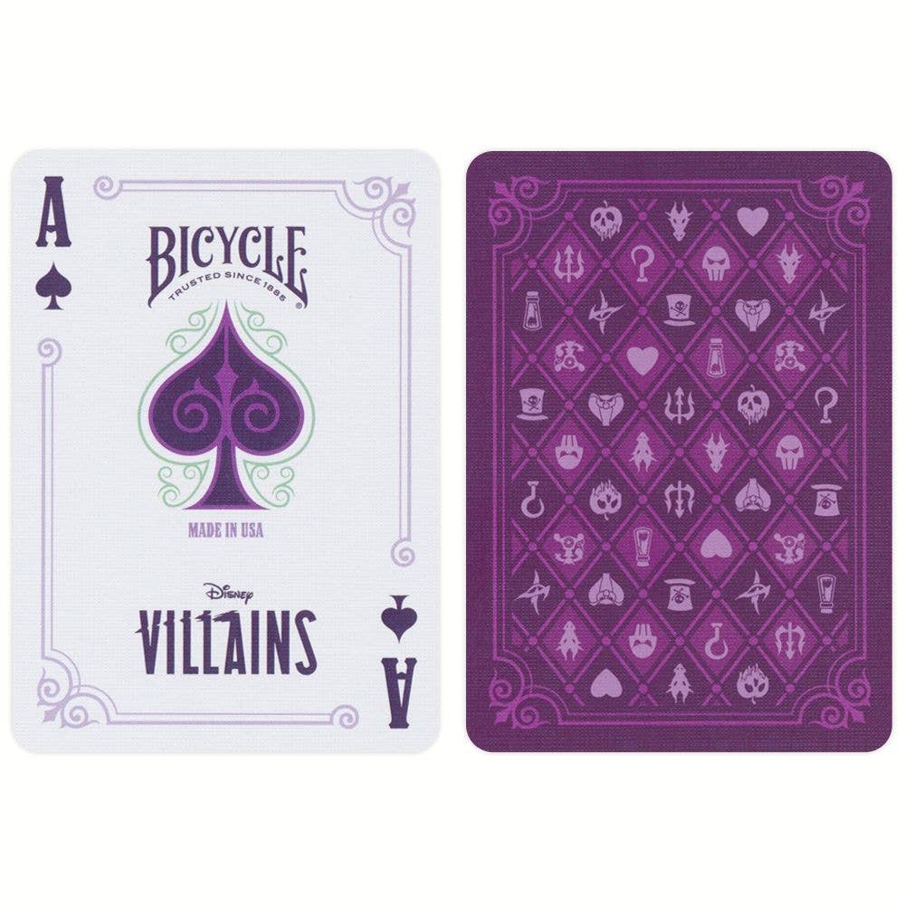 Disney Villains Purple Playing Cards