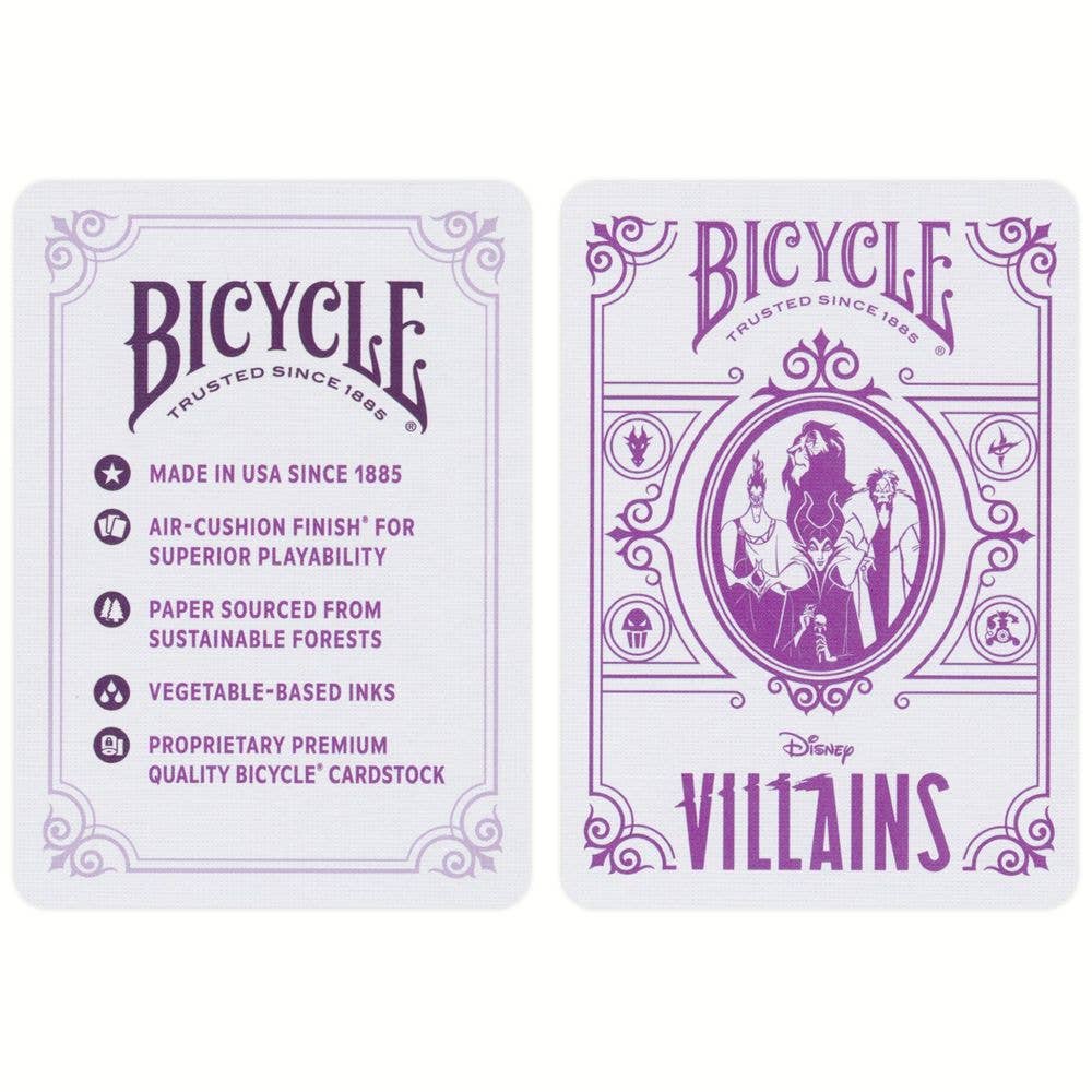 Disney Villains Purple Playing Cards