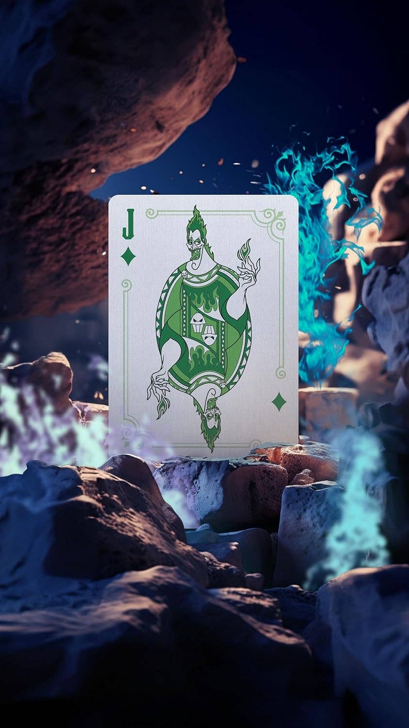 Disney Villains Green Playing Cards