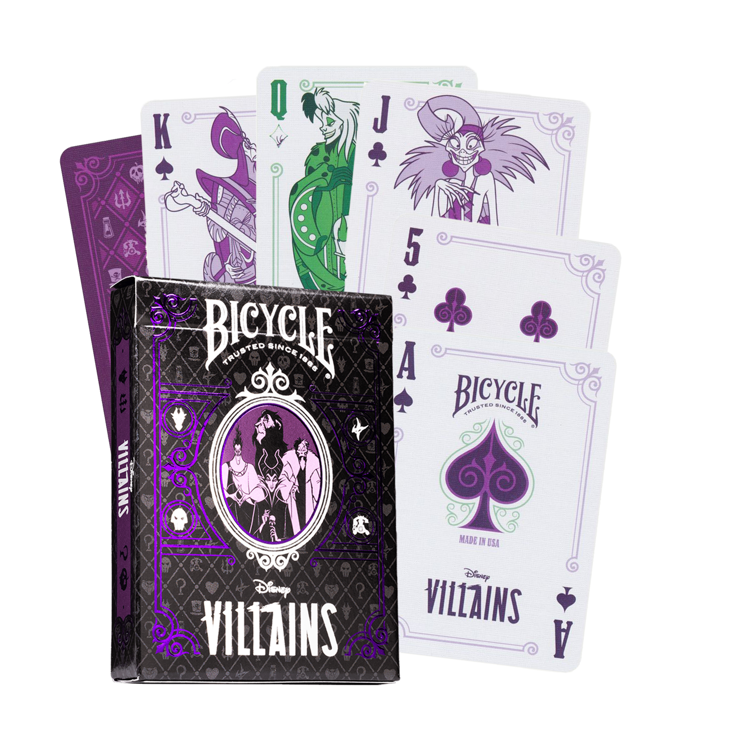 Disney Villains Purple Playing Cards